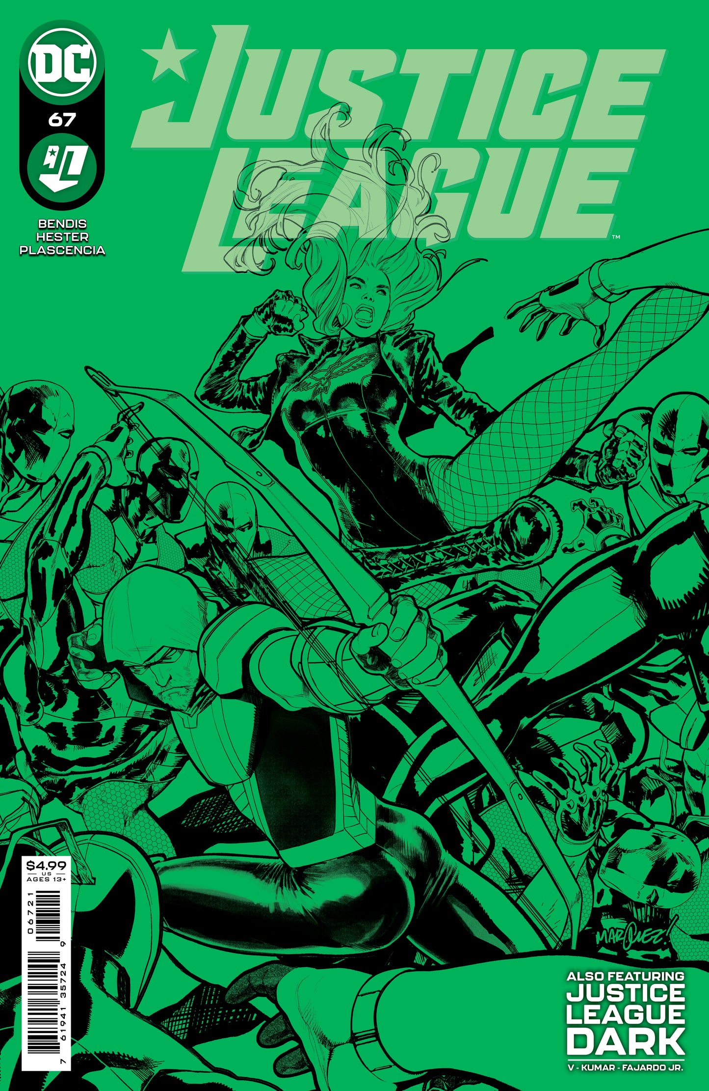 JUSTICE LEAGUE #67 CVR A DAVID MARQUEZ 2021 Justice League DC COMICS