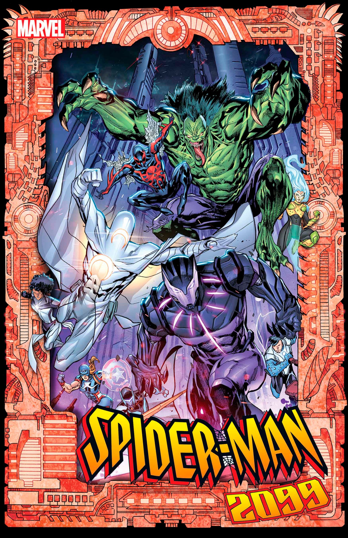 SPIDER-MAN 2099 EXODUS #3 LASHLEY 2099 FRAME VARIANT 2022 Spider-Man 2099 MARVEL PRH