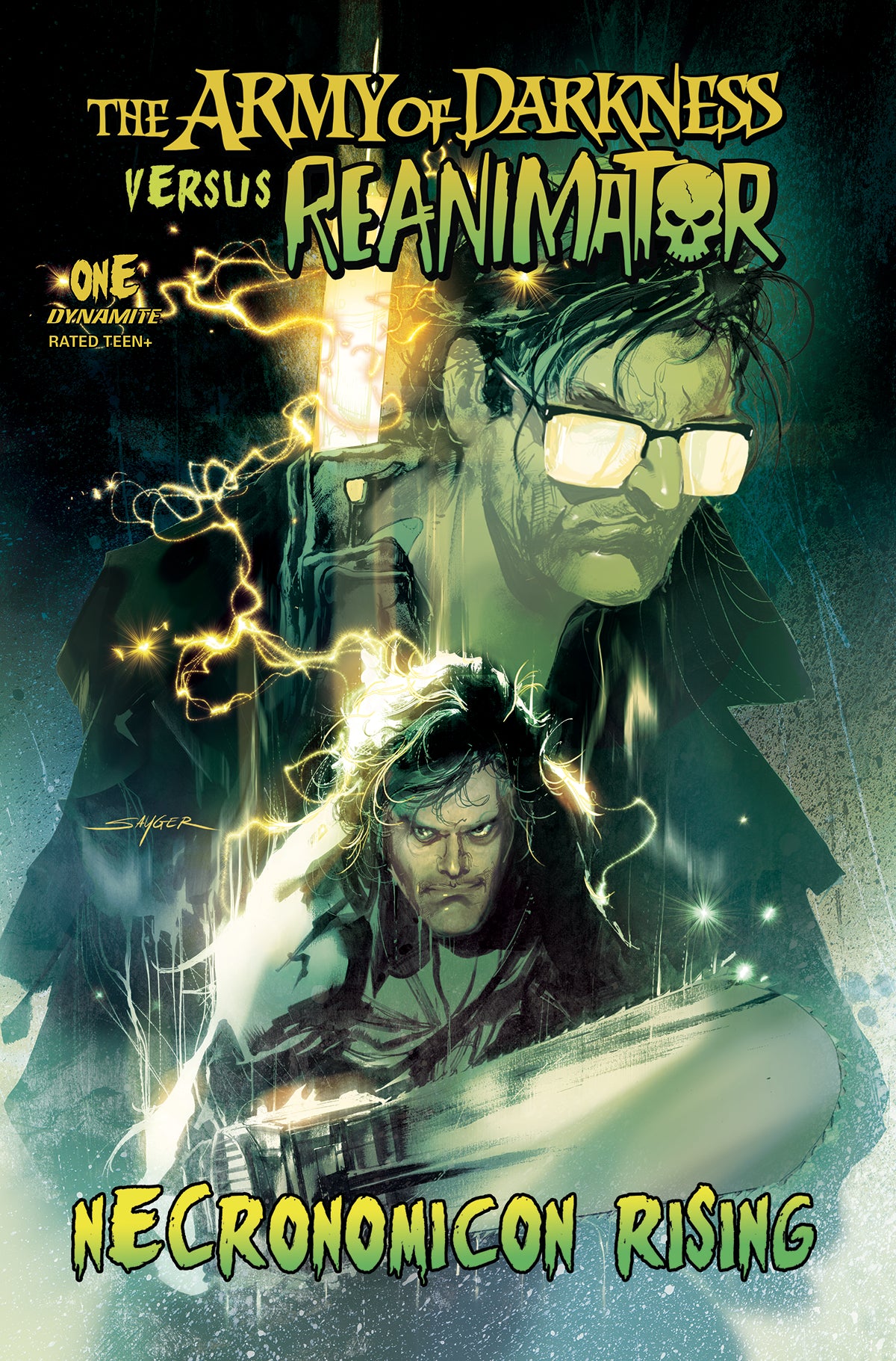 AOD VS REANIMATOR NECRONOMICON RISING #1 CVR D SAYGER 2022 Army of Darkness DYNAMITE