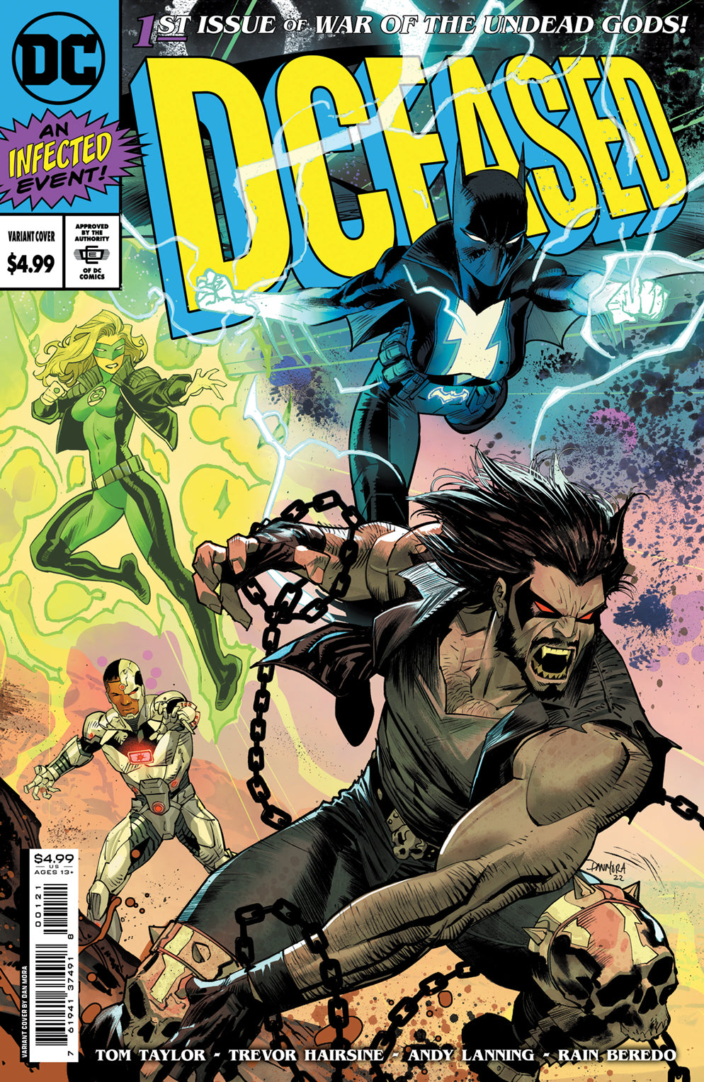 08/09/2022 DCEASED WAR OF THE UNDEAD GODS #1 (OF 8) CVR C DAN MORA HOMAGE CARD STOCK VARIANT comic book DC COMICS