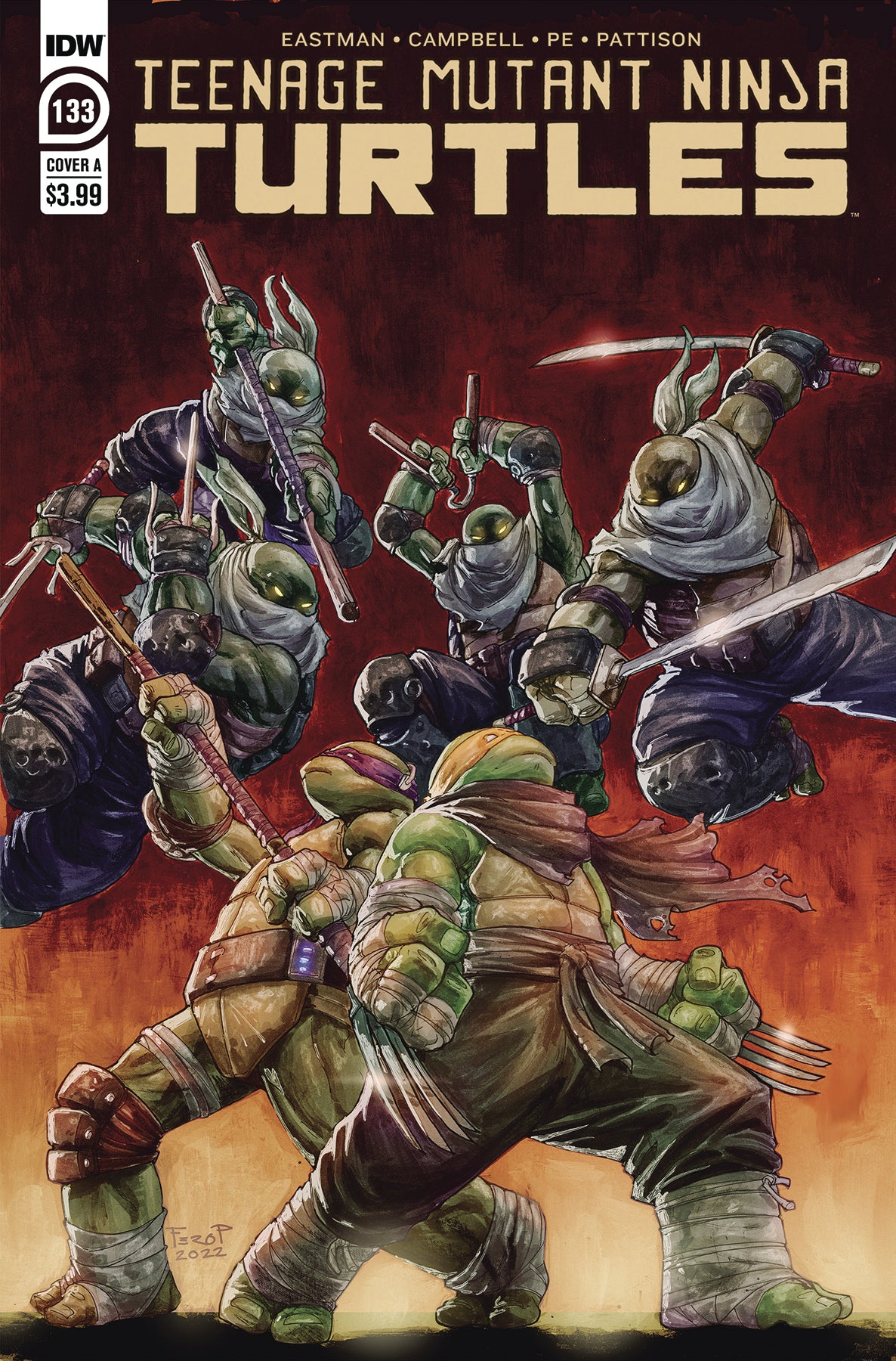 TMNT ONGOING #133 CVR A PENICHE 2022 TMNT IDW PUBLISHING