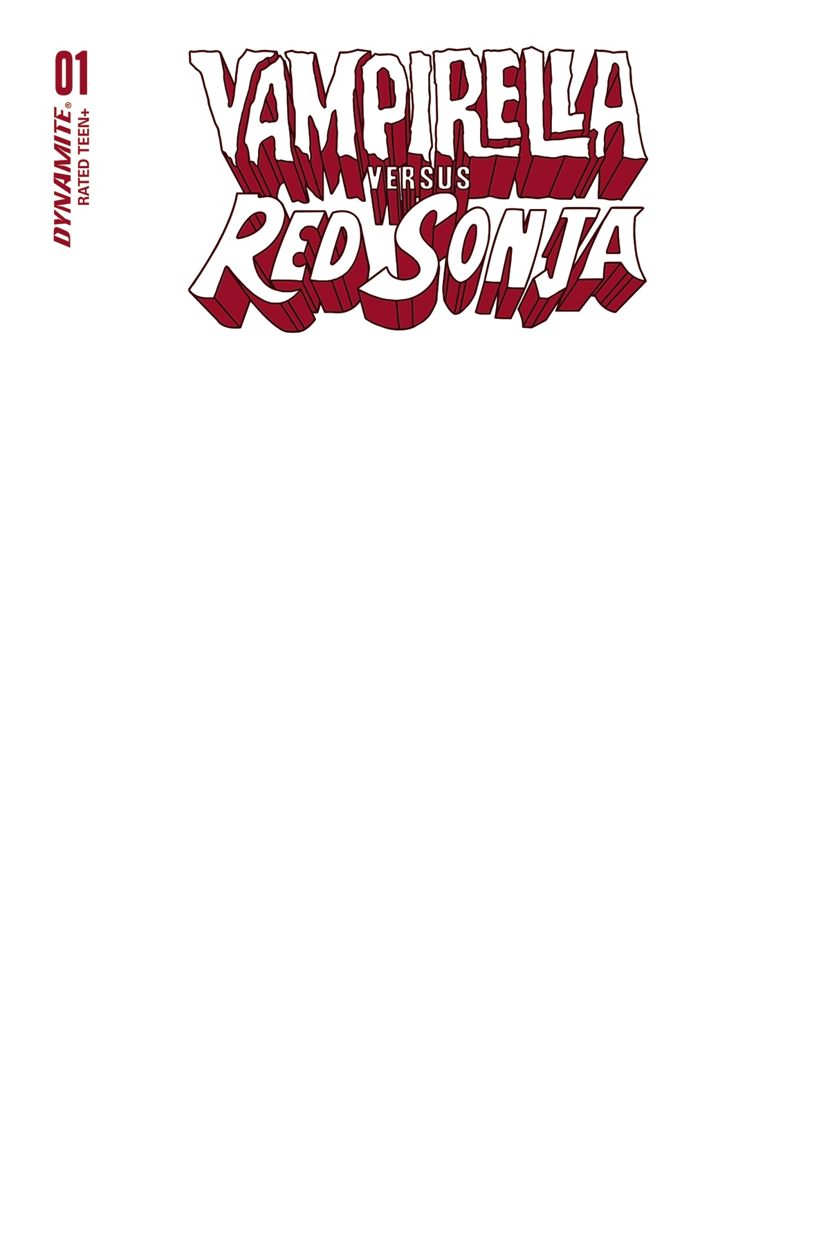 VAMPIRELLA VS RED SONJA #1 CVR F BLANK AUTHENTIX VARIANT 2022 Vampirella DYNAMITE