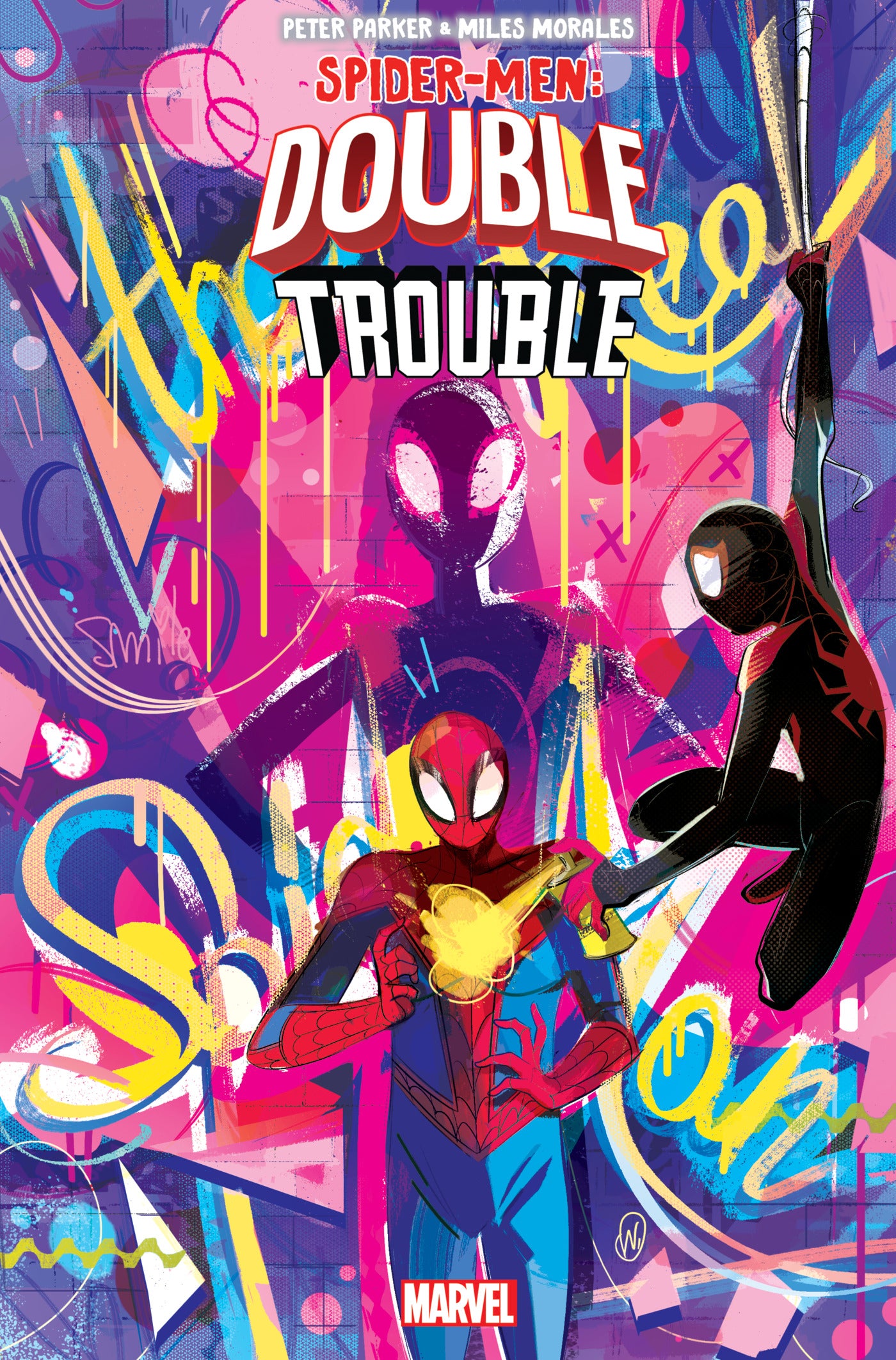 PETER PARKER & MILES MORALES SPIDER-MEN DOUBLE TROUBLE #2 BALDARI VARIANT 2022 Spider-Man MARVEL COMICS