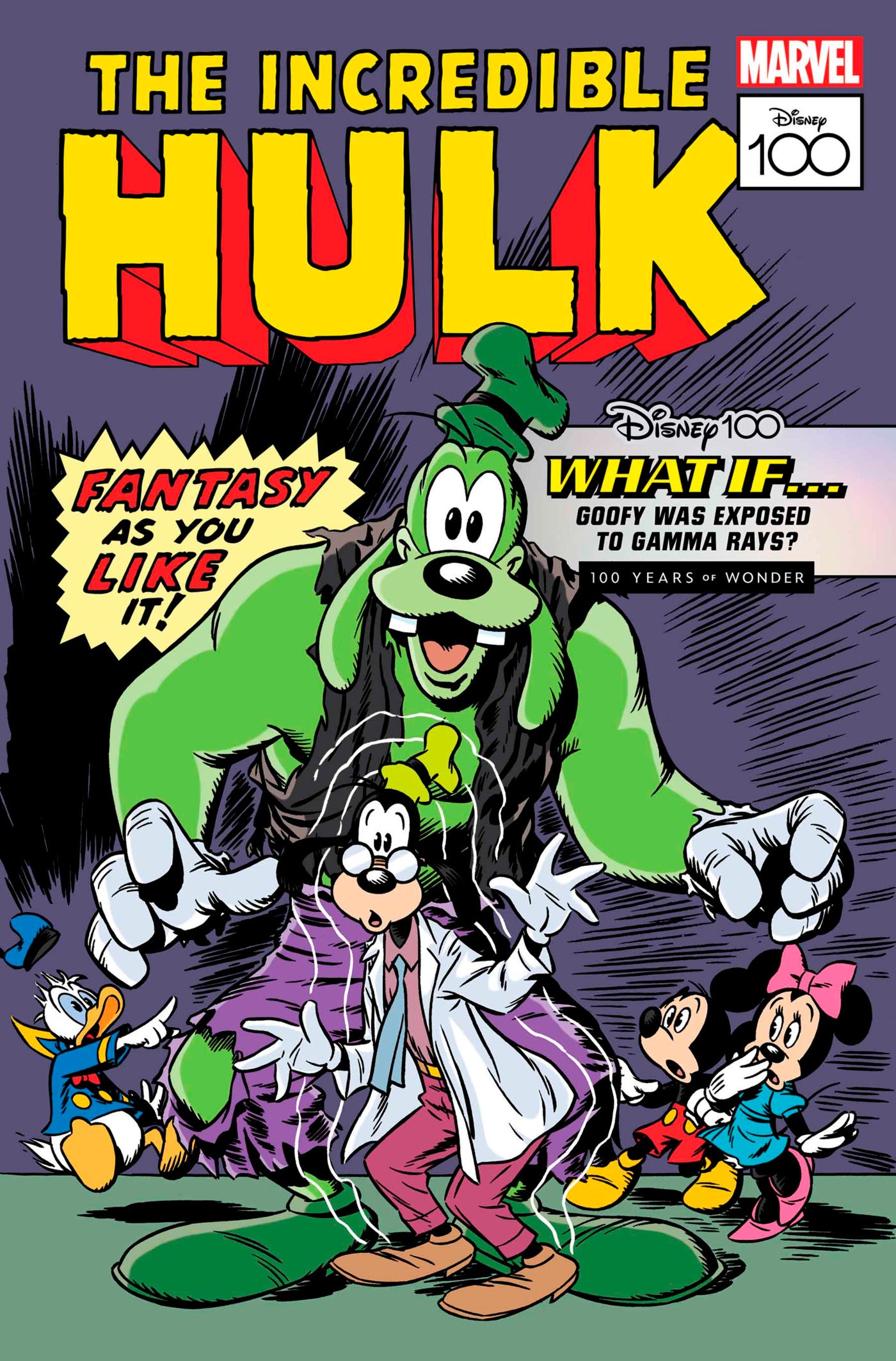 AMAZING SPIDER-MAN #21 DISNEY 100 INCREDIBLE HULK HOMAGE VARIANT 2023 Amazing Spider-Man MARVEL COMICS