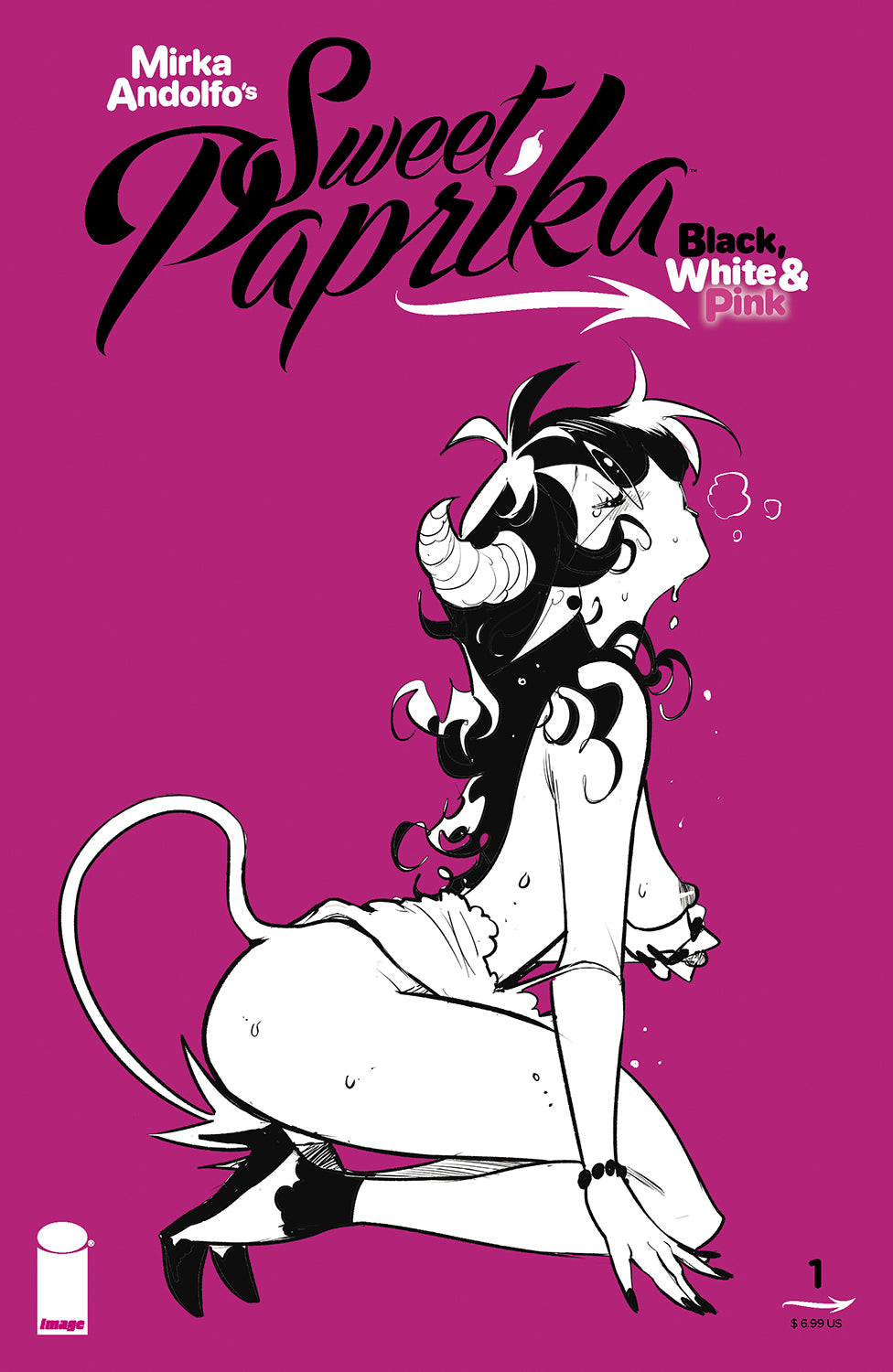 SWEET PAPRIKA BLACK WHITE & PINK (ONE SHOT) CVR G POLYBAGGED (MR) 2023 Sweet Paprika IMAGE COMICS