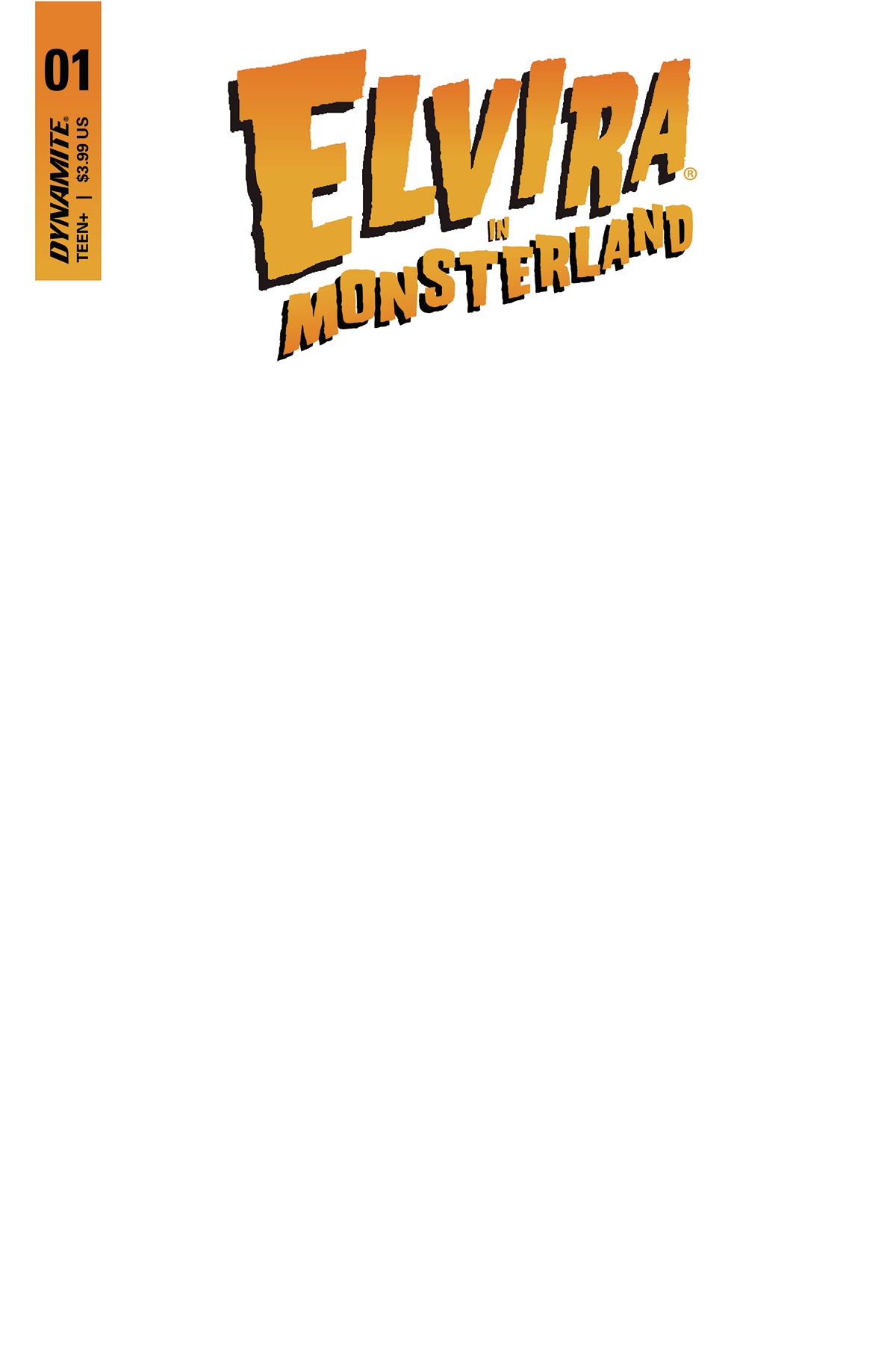 ELVIRA IN MONSTERLAND #1 CVR E BLANK AUTHENTIX VARIANT 2023 Elvira DYNAMITE