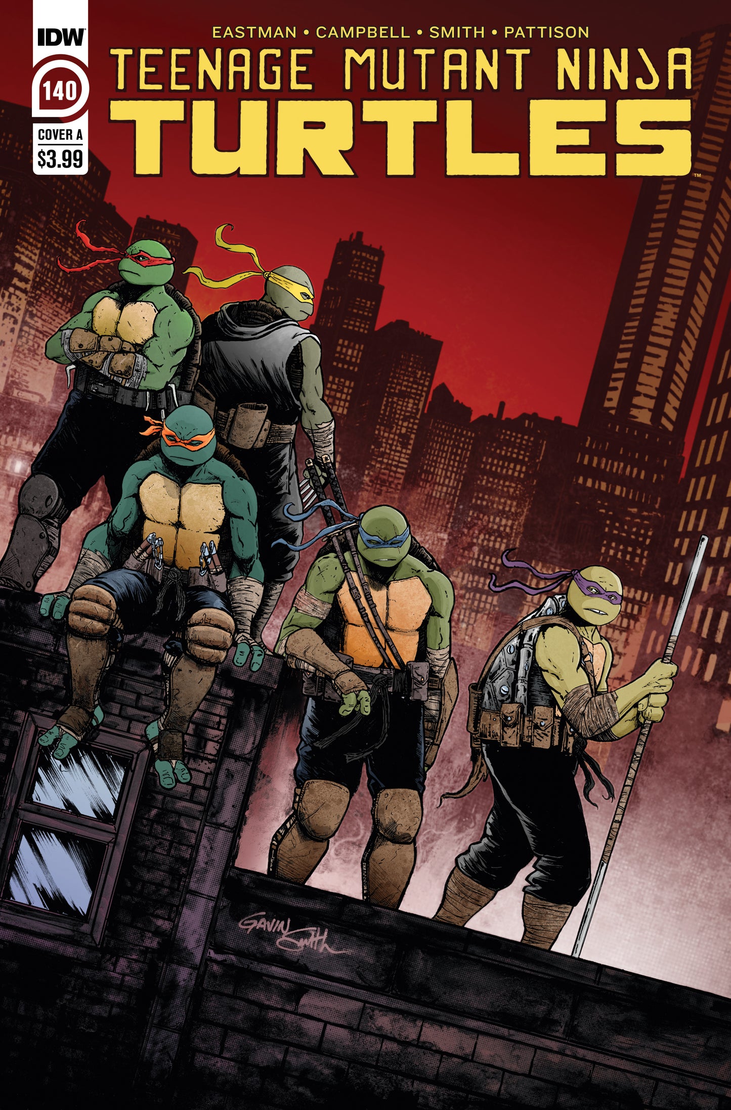 TMNT ONGOING #140 CVR A GAVIN SMITH 2023 TMNT IDW PUBLISHING
