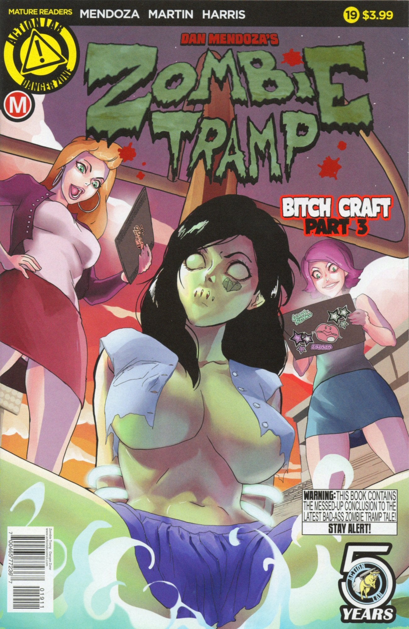 ZOMBIE TRAMP ONGOING #19 MAIN CVR (MR) 2016 Zombie Tramp ACTION LAB - DANGER ZONE