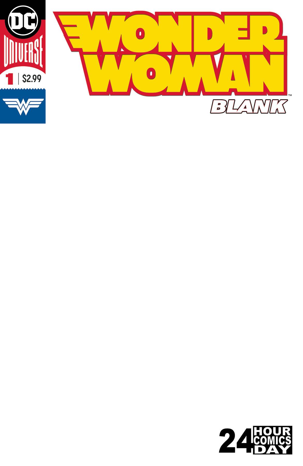 WONDER WOMAN BLANK 24 HOUR COMIC DAY #1 2018 Wonder Woman DC COMICS