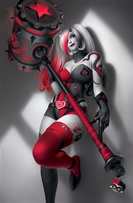 HARLEY QUINN BLACK WHITE REDDER #5 (OF 6) CVR B WARREN LOUW VARIANT 2023 Harley Quinn DC COMICS