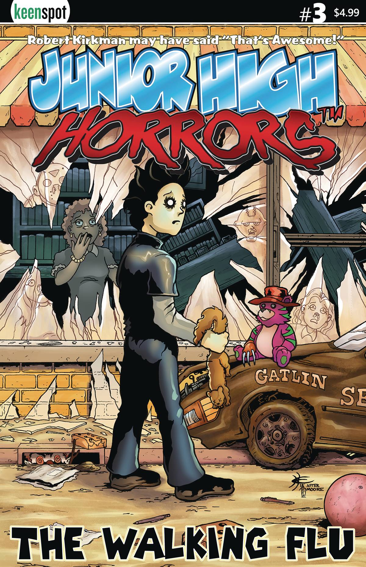 JUNIOR HIGH HORRORS #3 CVR A THE WALKING FLU 2019 comic book KEENSPOT ENTERTAINMENT