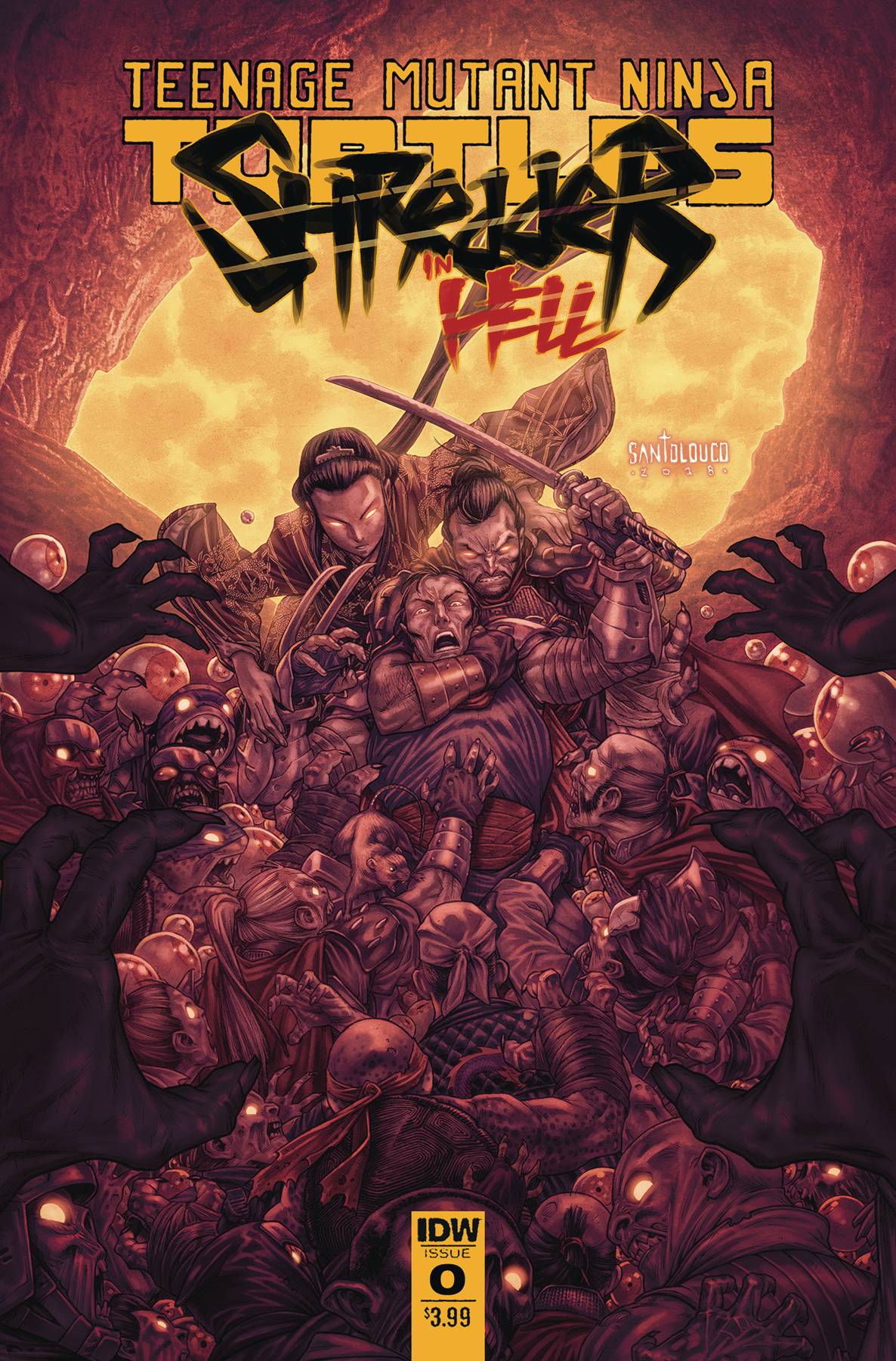 TMNT SHREDDER IN HELL #2 CVR A SANTOLOUCO 2019 TMNT IDW PUBLISHING