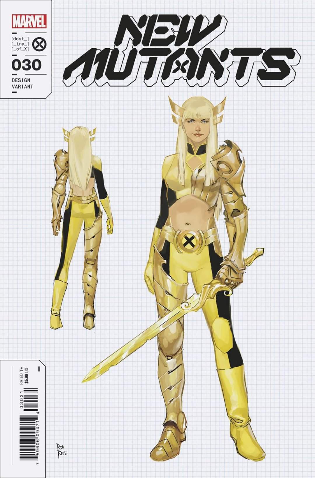 NEW MUTANTS #30 REIS 1:10 DESIGN VARIANT 2022 New Mutants MARVEL PRH