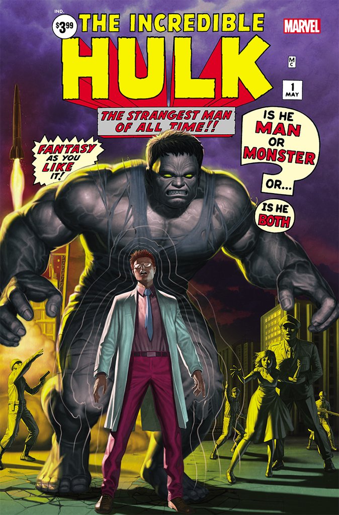 INCREDIBLE HULK #1 FACSIMILE EDITION EXCLUISVE HOMAGE ROCK-HE KIM VARIANT comic MARVEL COMICS