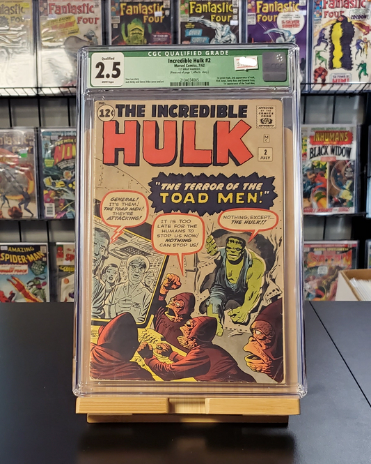 2.5 CGC GREEN LABEL Incredible Hulk #2 (1st Green Hulk) 1962