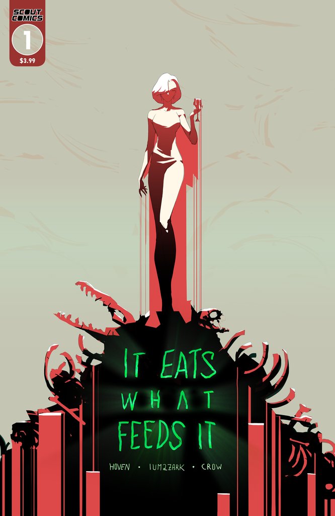 IT EATS WHAT FEEDS IT #1 TAN DIRECT EDITION VARIANT 2020 comic book SCOUT COMICS