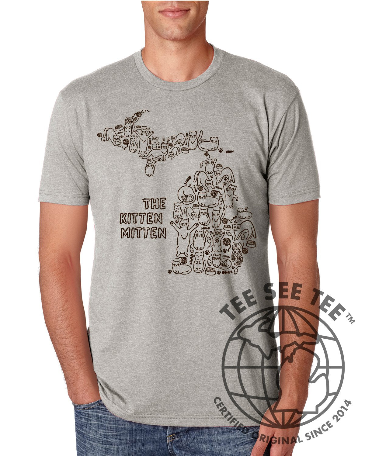 KITTEN MITTEN UNISEX T-SHIRT T-SHIRT TEE SEE TEE