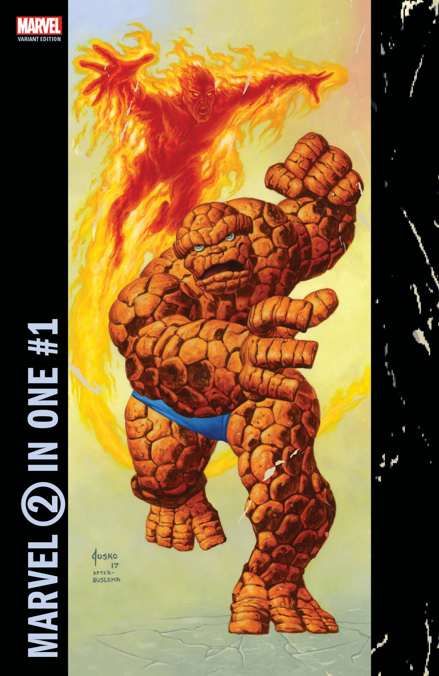 MARVEL 2 in 1 TWO-IN-ONE #1 JOE JUSKO Corner Box Variant 2017 *DMG* comics MARVEL COMICS