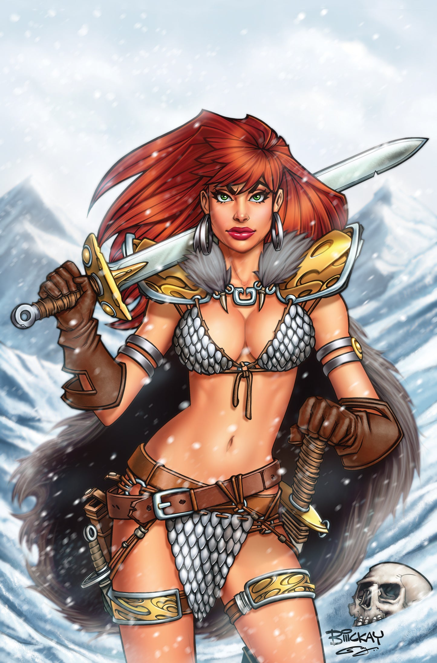 RED SONJA #1 SSCO EXCLUSIVE BILL MCKAY VIRGIN VARIANT 2019 Red Sonja D. E.