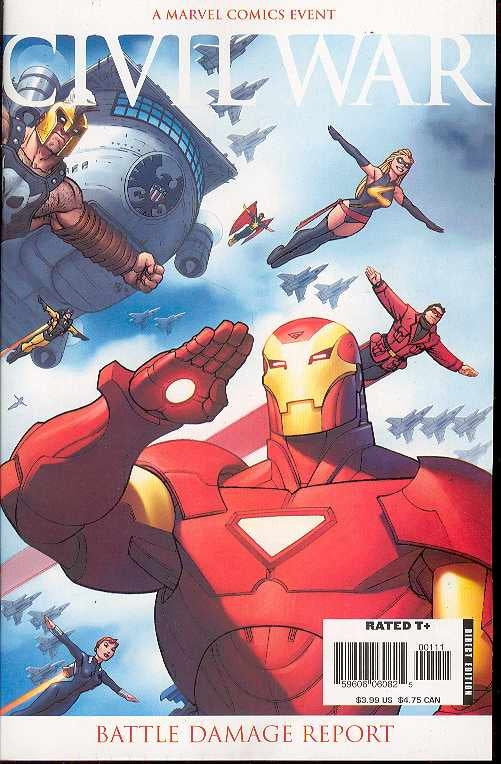 CIVIL WAR BATTLE DAMAGE REPORT 2007 comic book MARVEL COMICS