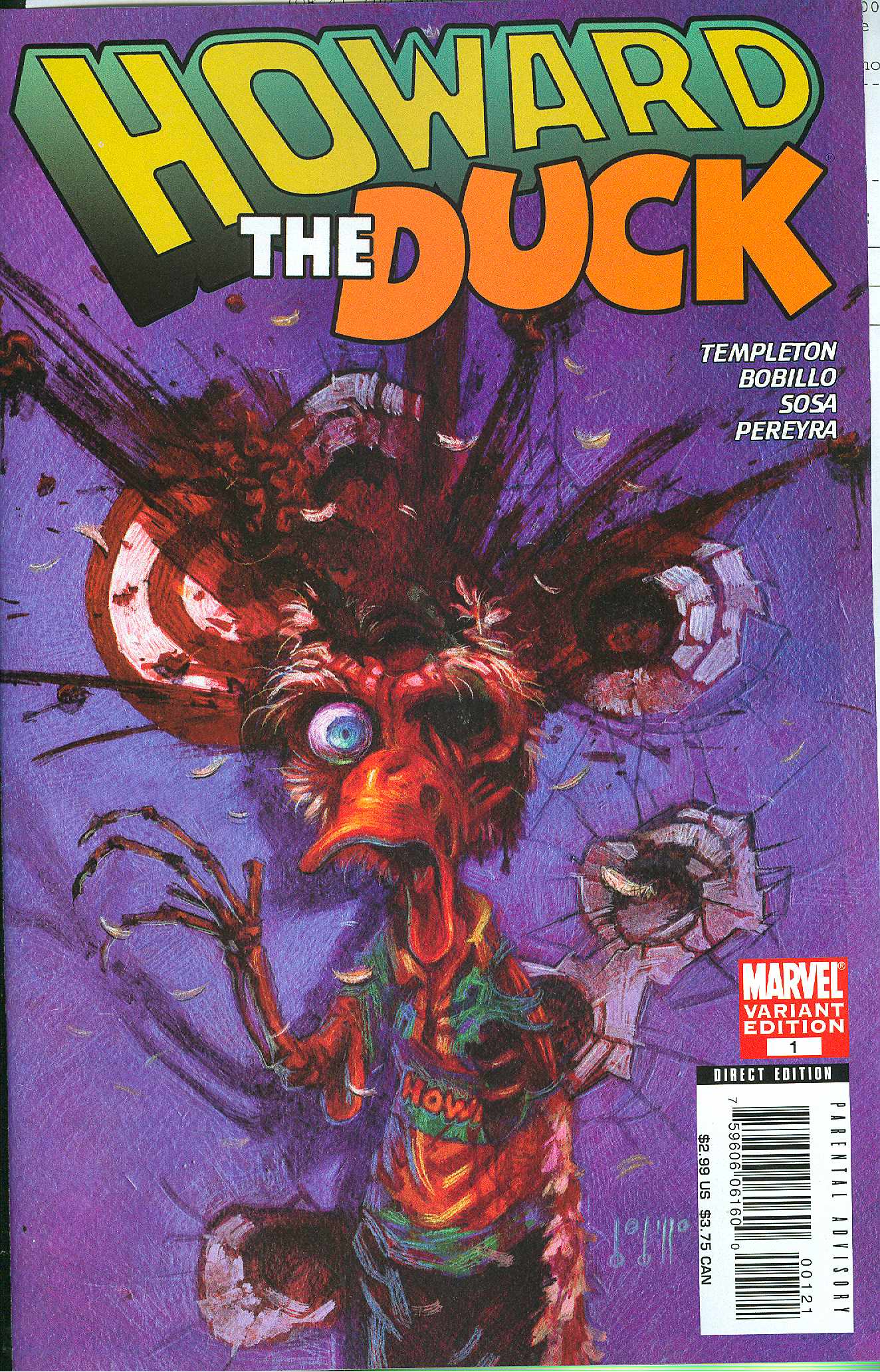 HOWARD THE DUCK #1 ZOMBIE VARIANT 2007 MARVEL COMICS