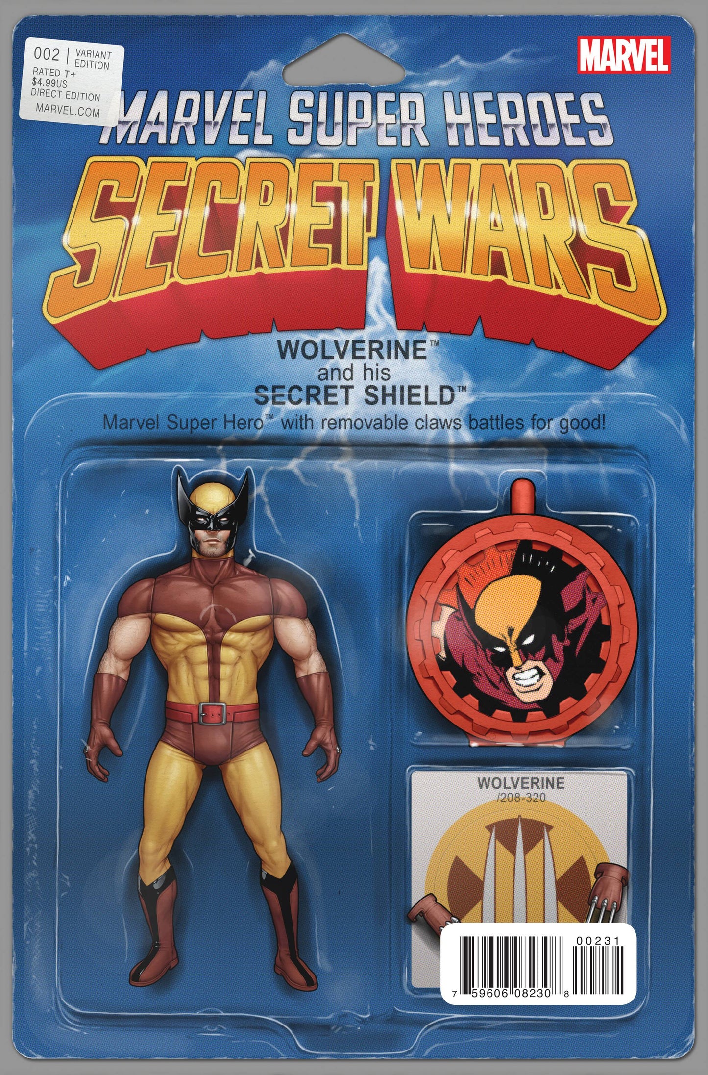 SECRET WARS #2 (OF 9) CHRISTOPHER WOLVERINE ACTION FIGURE VARIANT 2015 (1ST APP GOD EMPEROR DOOM) Secret Wars MARVEL COMICS