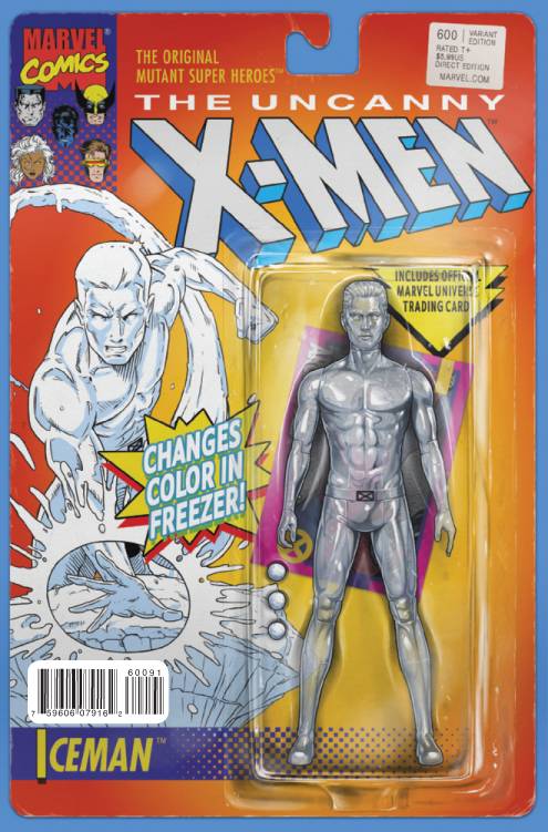 UNCANNY X-MEN #600 ICEMAN ACTION FIGURE B VARIANT 2015 X-Men MARVEL COMICS