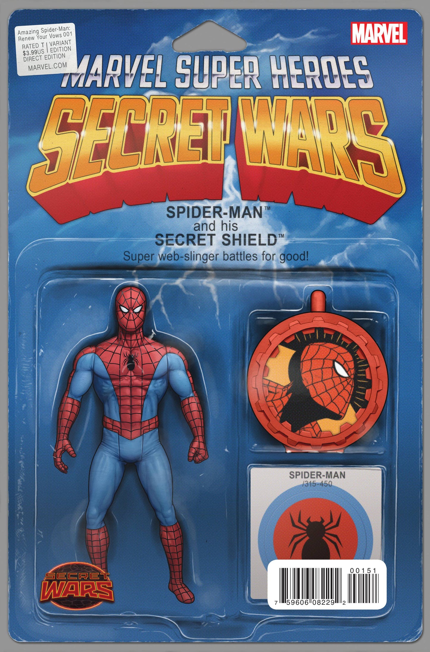 AMAZING SPIDER-MAN RENEW YOUR VOWS #1 CHRISTOPHER SPIDER-MAN ACTION FIGURE VARIANT (1ST APP ANNIE MAY PARKER) Secret Wars MARVEL COMICS