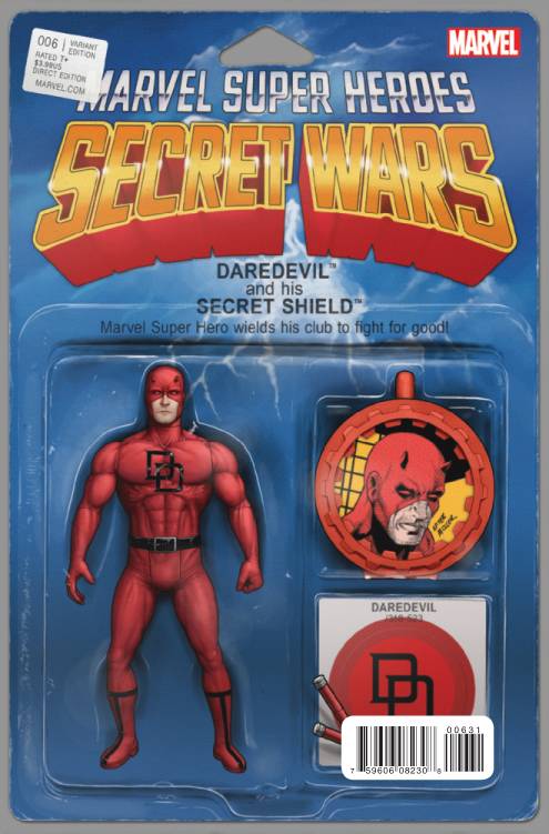 SECRET WARS #6 (OF 9) CHRISTOPHER DAREDEVIL ACTION FIGURE VARIANT 2015 Secret Wars MARVEL COMICS