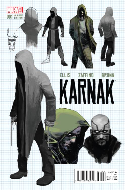 KARNAK #1 ZAFFINO DESIGN 1:20 VARIANT comic book MARVEL COMICS