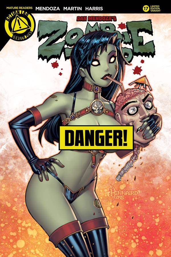 ZOMBIE TRAMP ONGOING #17 KINNAIRD RISQUE VARIANT (MR) 2015 Zombie Tramp ACTION LAB - DANGER ZONE