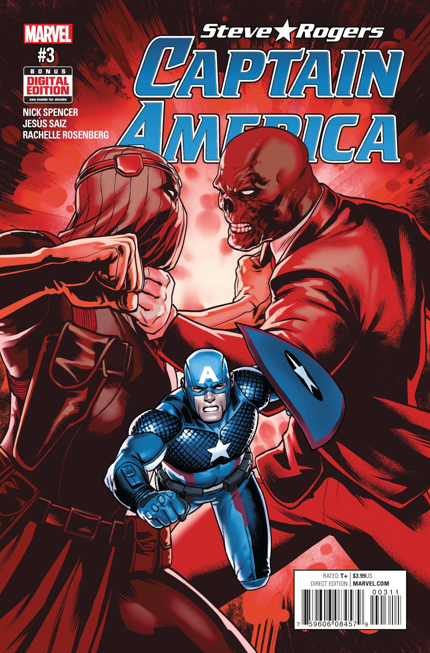 CAPTAIN AMERICA STEVE ROGERS #3 2016 Captain America MARVEL COMICS