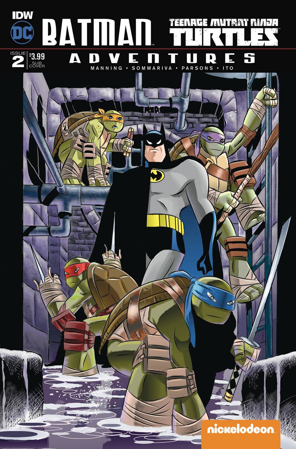 BATMAN TMNT ADVENTURES #2 (OF 6) SUBSCRIPTION VARIANT A 2016 Batman DC COMICS