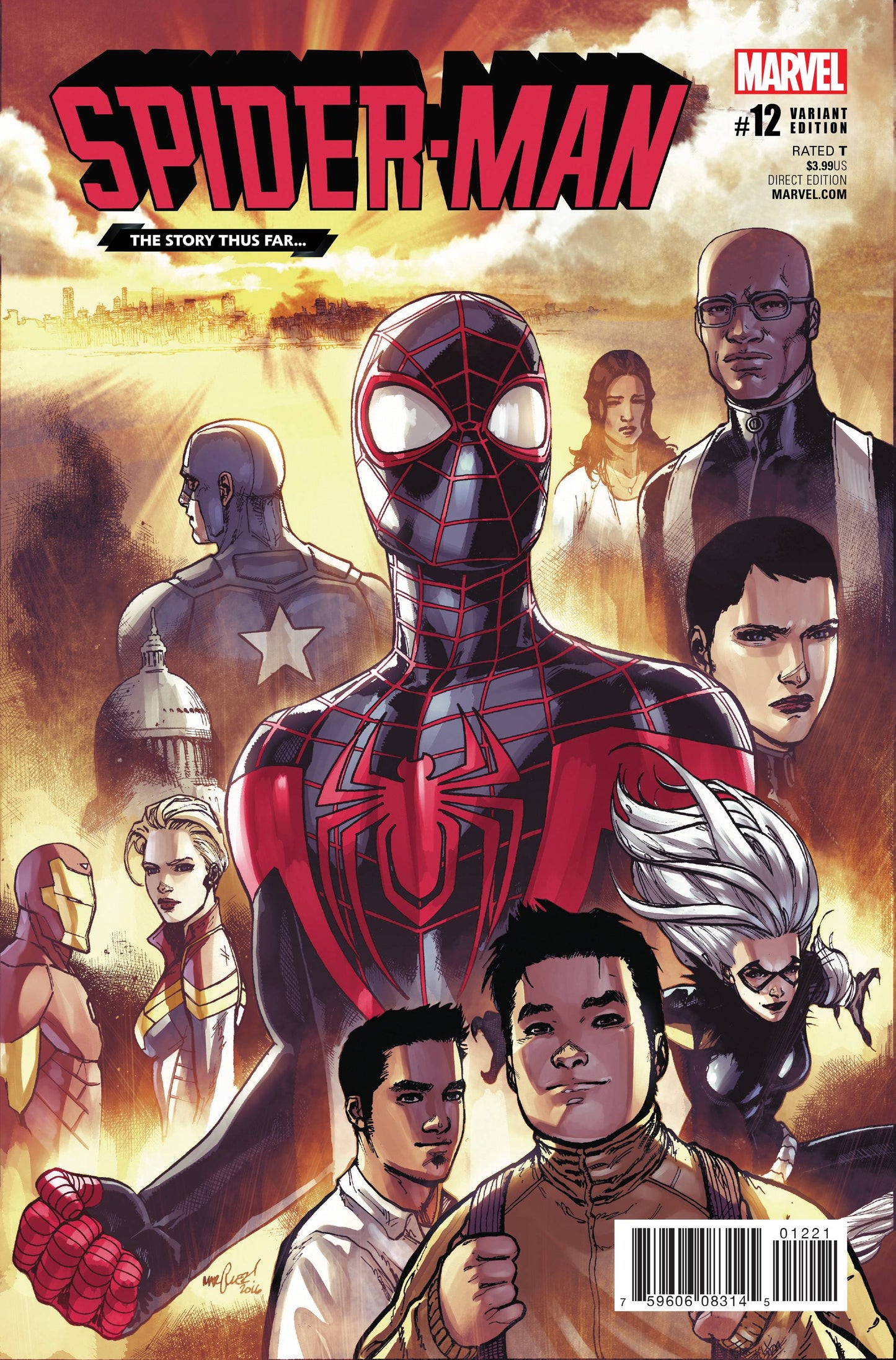 SPIDER-MAN #12 (MILES MORALES) MARQUEZ STORY THUS FAR NOW VARIANT 2017 Spider-Man MARVEL COMICS