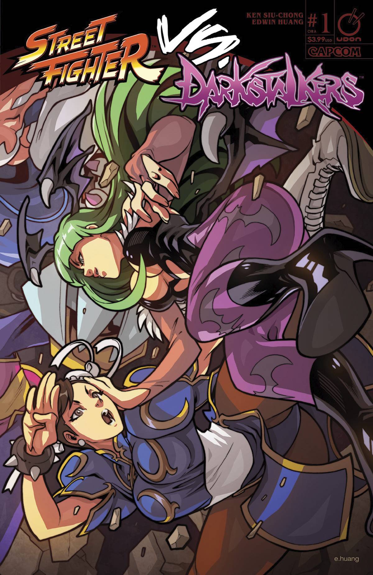 STREET FIGHTER VS DARKSTALKERS #1 (OF 8) CVR A HUANG 2017 Street Fighter UDON ENTERTAINMENT INC