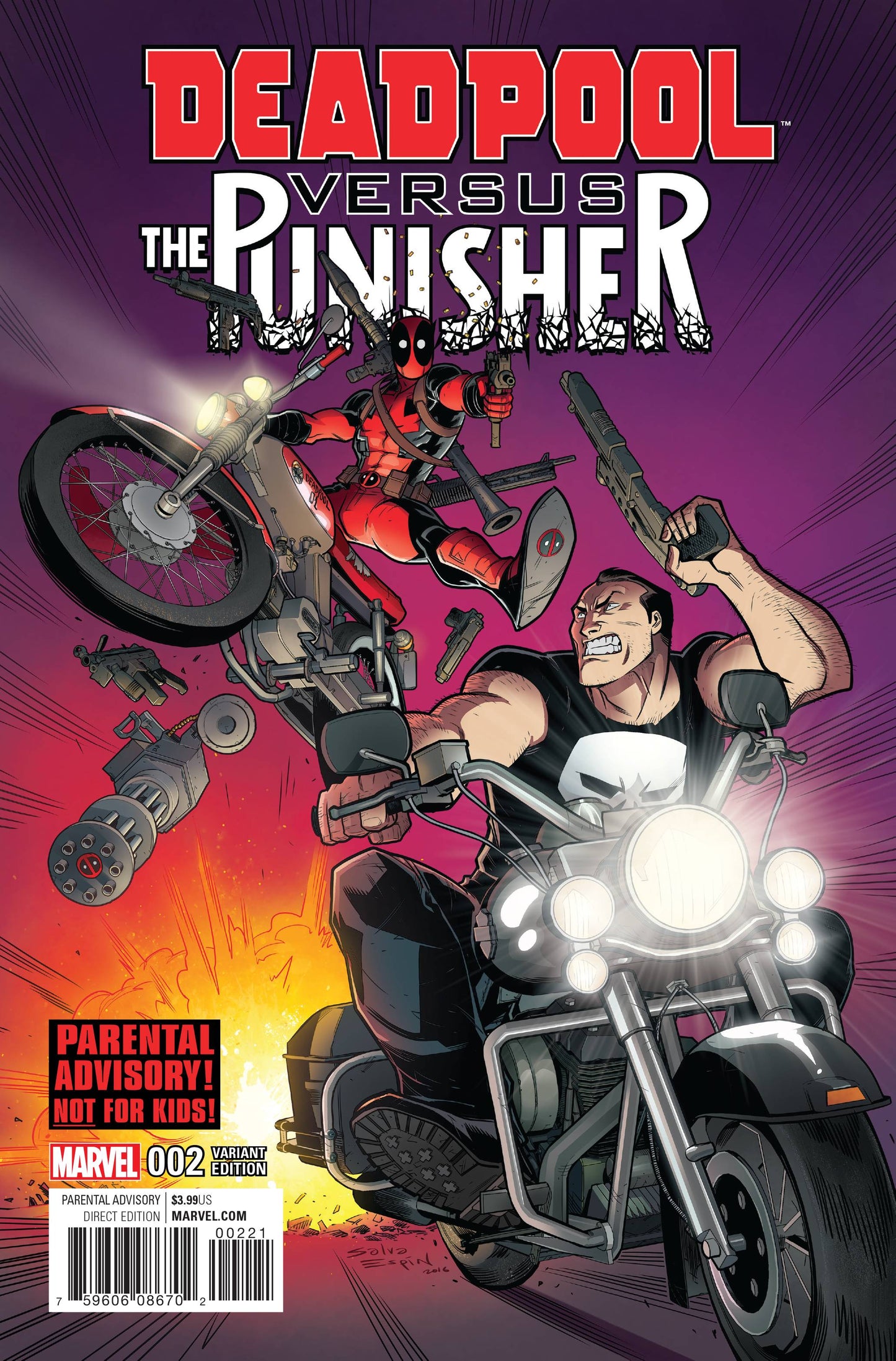 DEADPOOL VS PUNISHER #2 (OF 5) ESPIN VARIANT 2017 Deadpool MARVEL COMICS