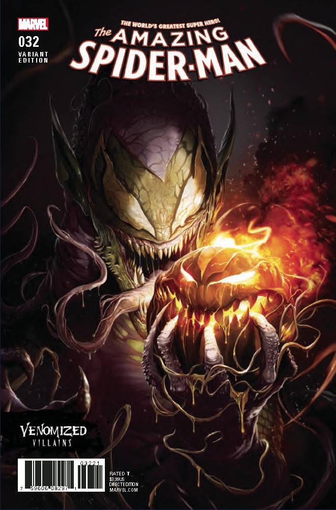 AMAZING SPIDER-MAN #32 VENOMIZED GREEN GOBLIN MATTINA VARIANT 2017 Amazing Spider-Man MARVEL COMICS