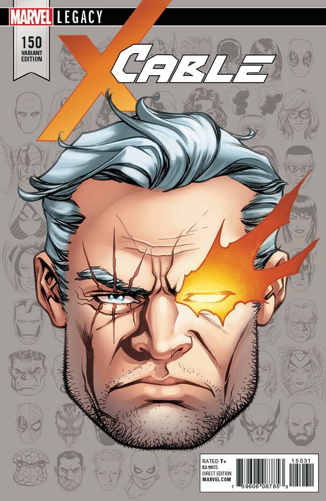 CABLE #150 MCKONE LEGACY HEADSHOT 1:10 VARIANT 2017 comic book MARVEL COMICS