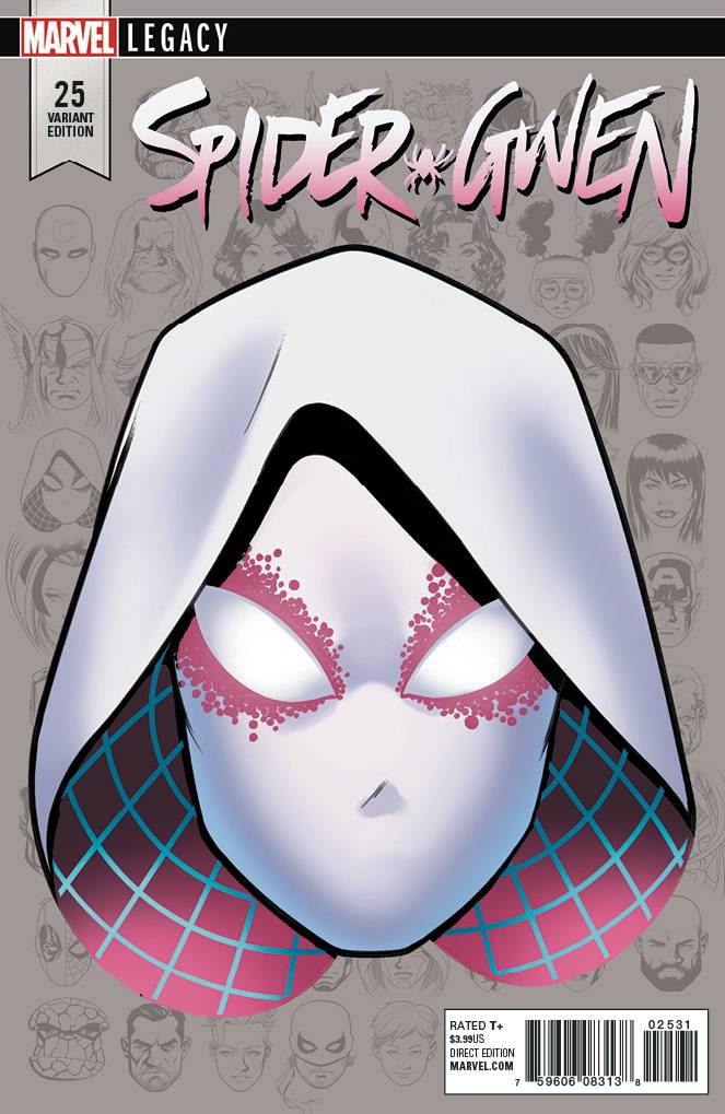 SPIDER-GWEN #25 1:10 MCKONE HEADSHOT 2017 Spider-Gwen MARVEL COMICS