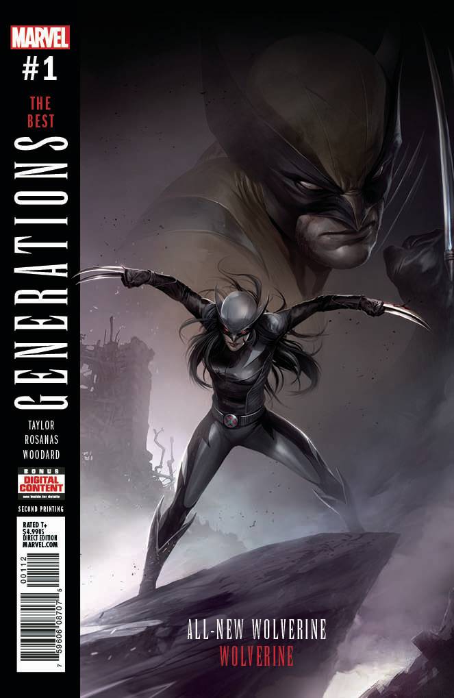 GENERATIONS WOLVERINE & ALL-NEW WOLVERINE #1 MATTINA 2ND PRINT VARIANT 2017 Wolverine MARVEL COMICS