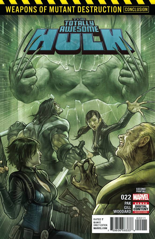 TOTALLY AWESOME HULK #22 2ND PRINT STONEHOUSE VARIANT 2017 (1ST APP WEAPON H) comic books MARVEL COMICS