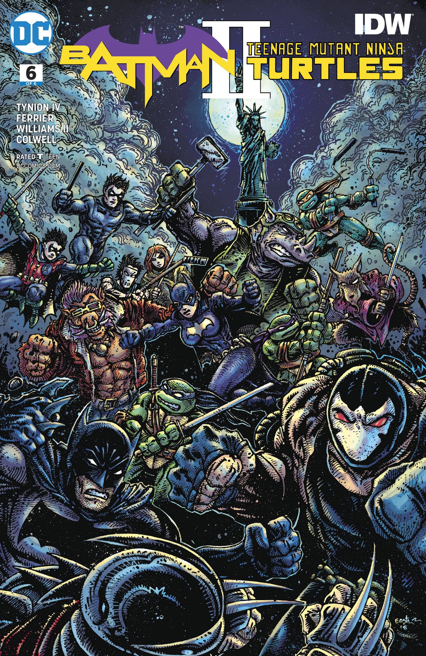 BATMAN TEENAGE MUTANT NINJA TURTLES II #6 (OF 6) EASTMAN VARIANT 2018 Batman DC COMICS