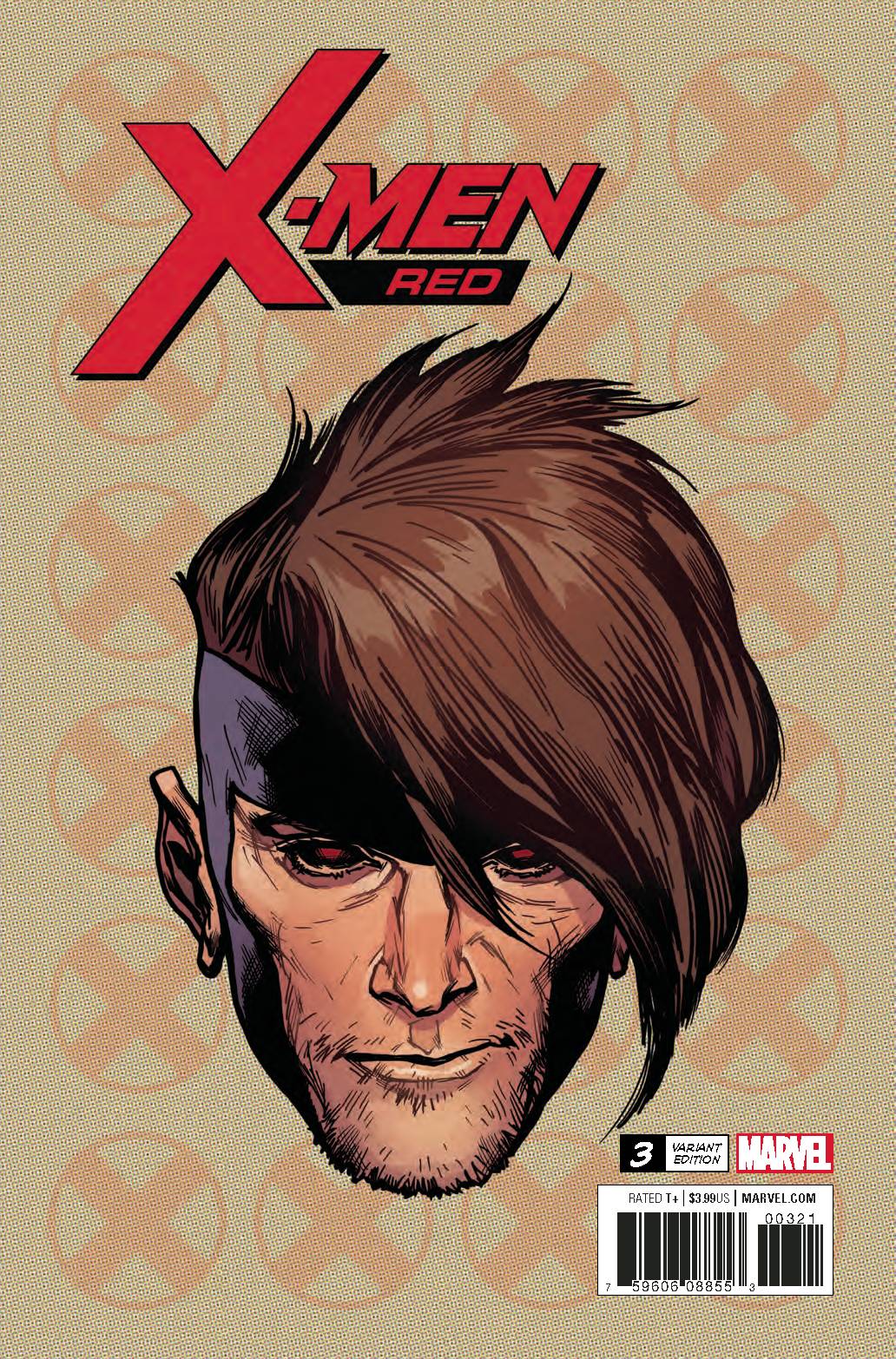 X-MEN RED #3 HEADSHOT 1:10 VARIANT 2018 X-Men Red MARVEL PRH
