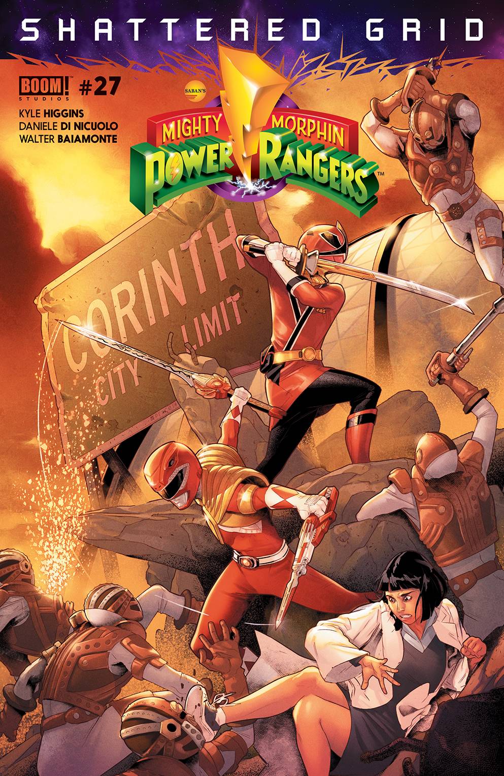 MIGHTY MORPHIN POWER RANGERS #27 MAIN COVER 2018 MMPR BOOM! STUDIOS