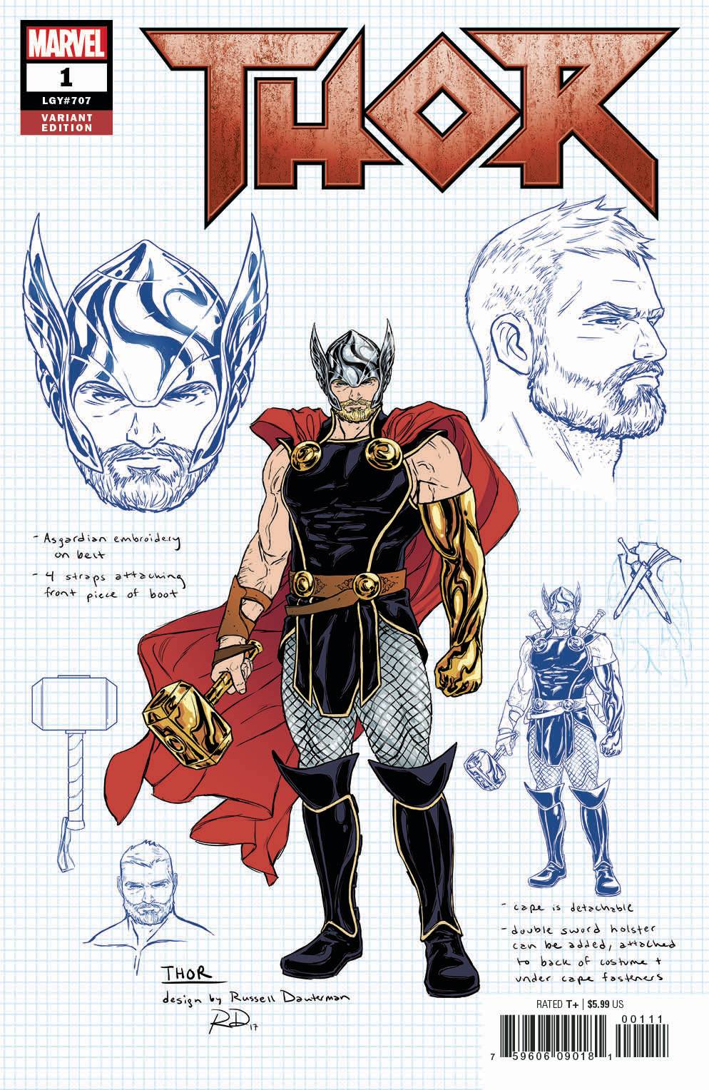 THOR #1 DAUTERMAN DESIGN 1:10 VARIANT 2018 (1ST APP PHOENIX WOLVERINE) comic books MARVEL COMICS