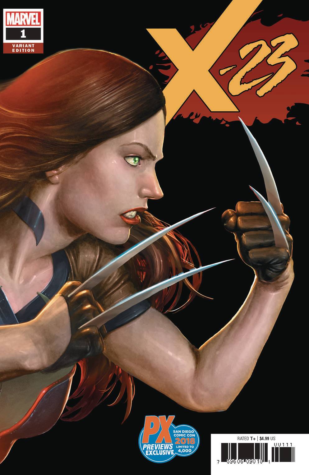 X-23 #1 VARIANT SDCC PX EXCLUSIVE VARIANT 2018 X-Men MARVEL COMICS