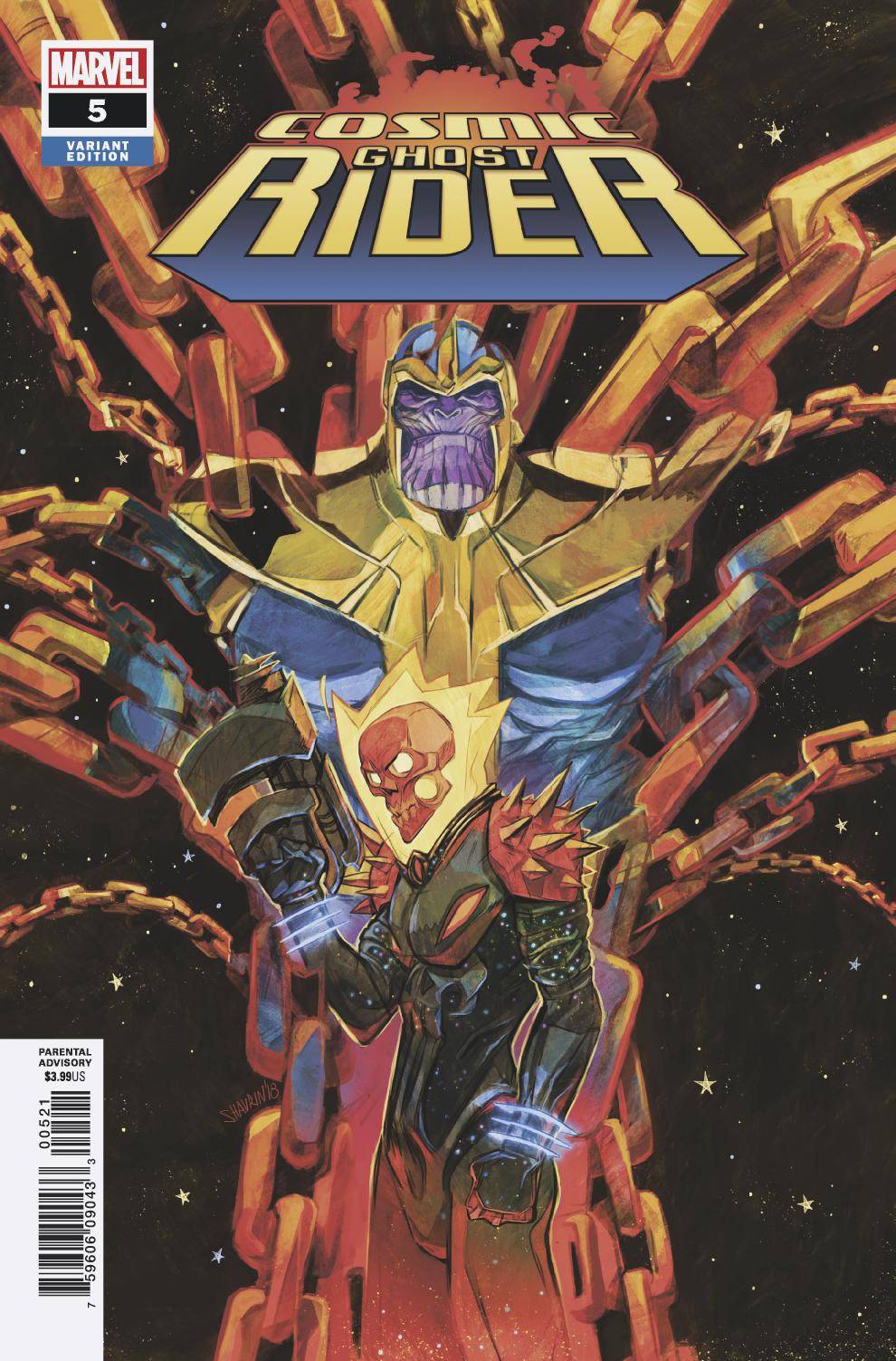 COSMIC GHOST RIDER #5 (OF 5) SHARVIN VARIANT 2018 MARVEL COMICS
