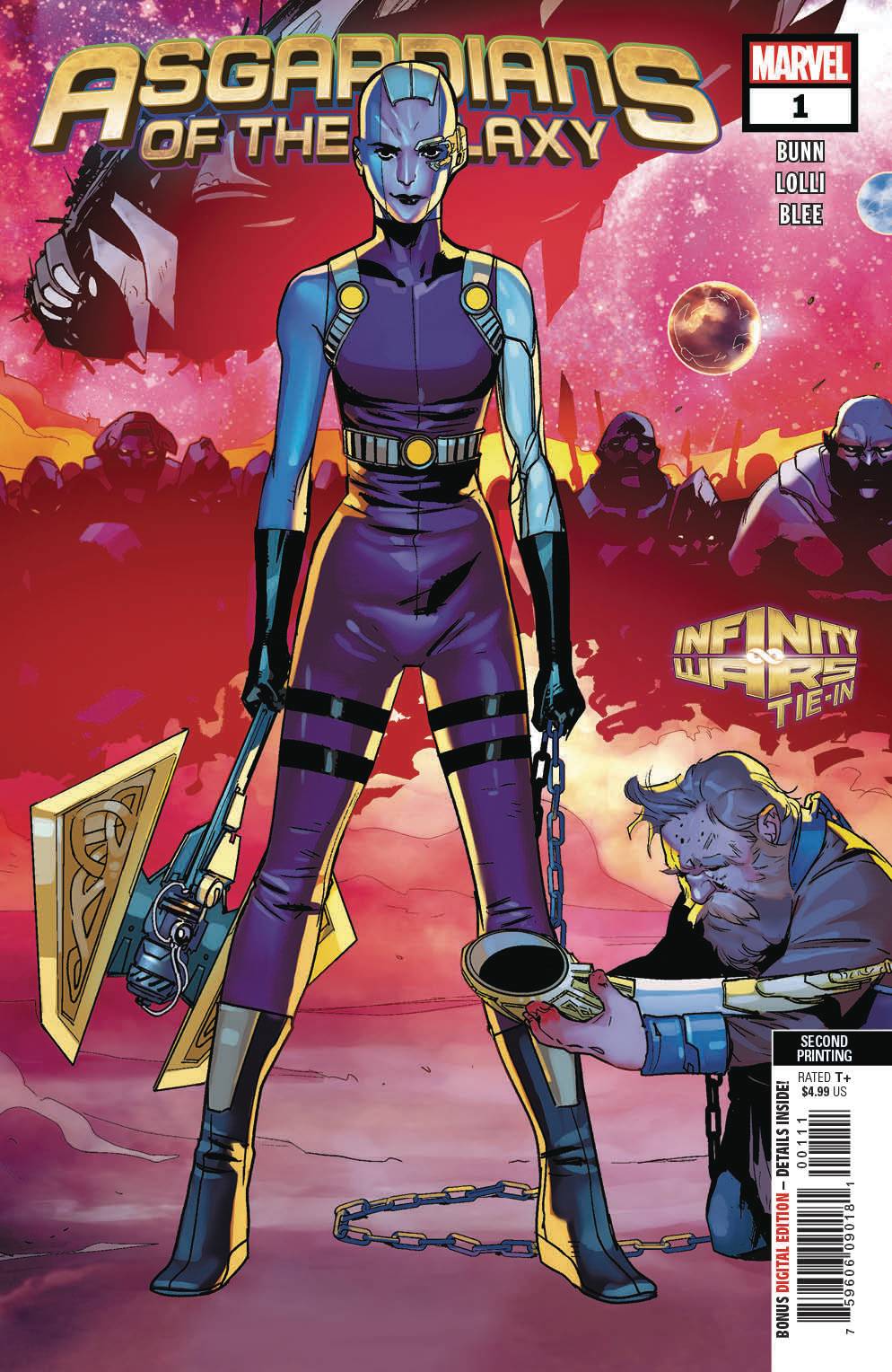 ASGARDIANS OF THE GALAXY #1 2ND PRINT NEBULA VARIANT 2018 Guardians of the Galaxy MARVEL COMICS