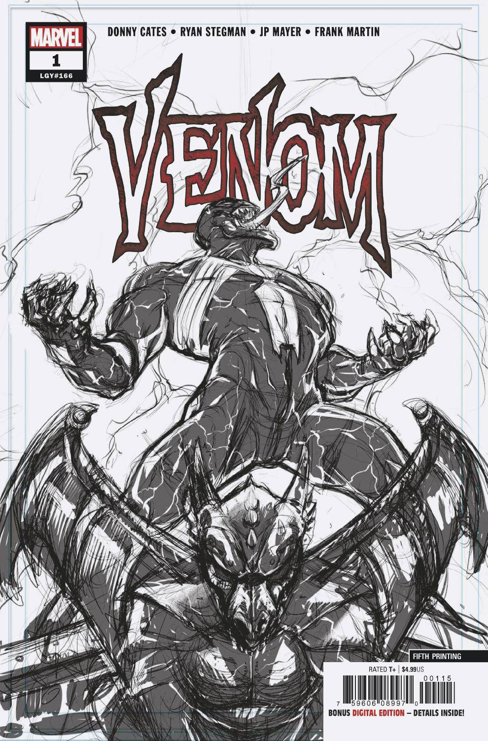 VENOM #1 5TH PRINT STEGMAN VARIANT 2018 comic book MARVEL COMICS