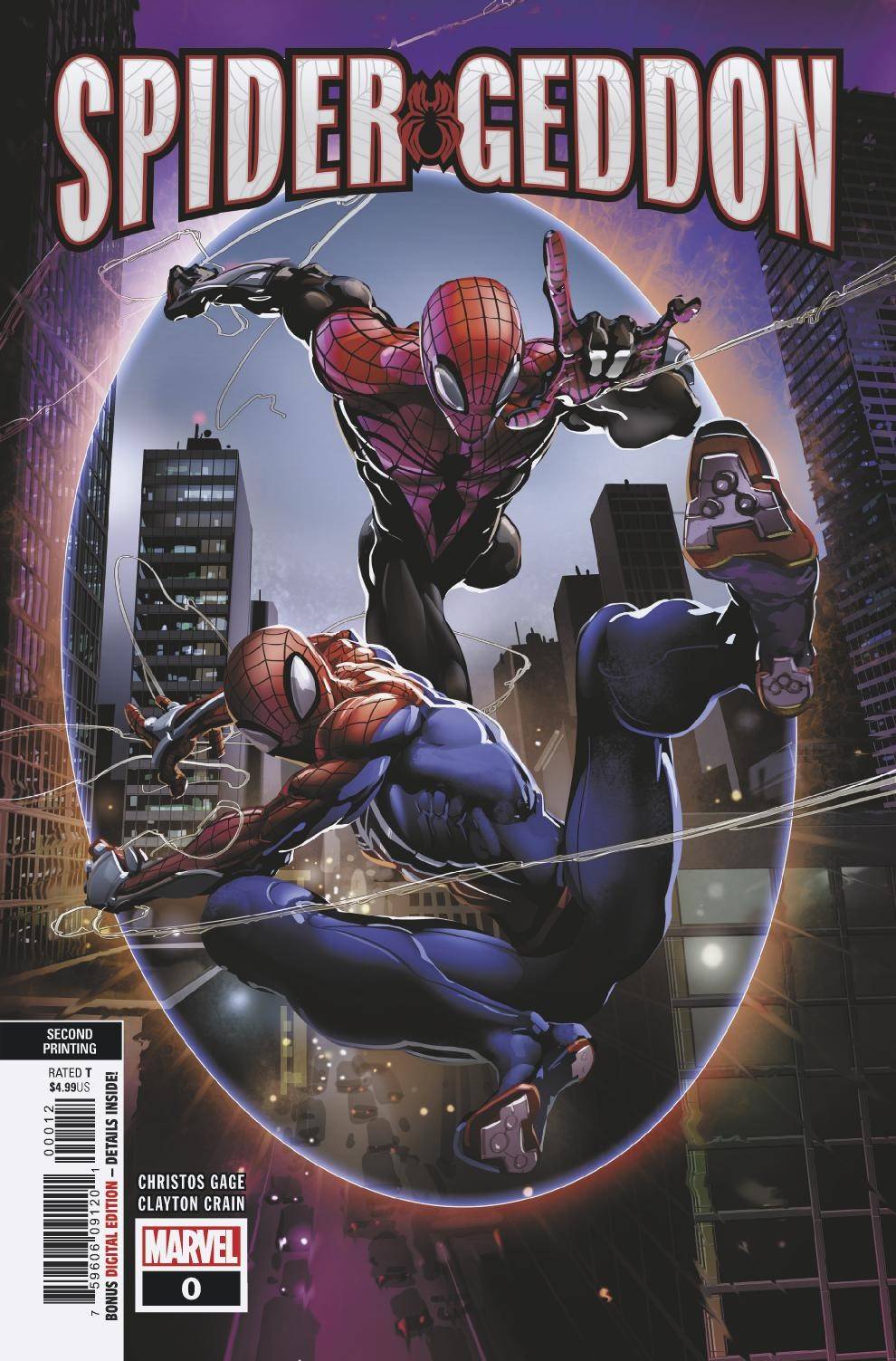 SPIDER-GEDDON #0 2ND PRINT CLAYTON CRAIN VARIANT 2018 Spider-Verse MARVEL COMICS